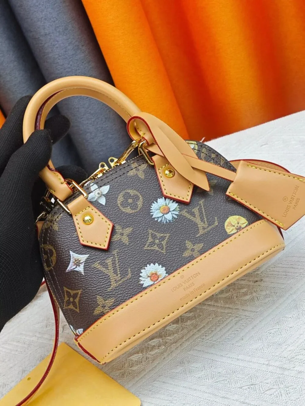 Louis Vuitton Brown Monogram Daisy Alma BB Satchel - Picture 6 of 9